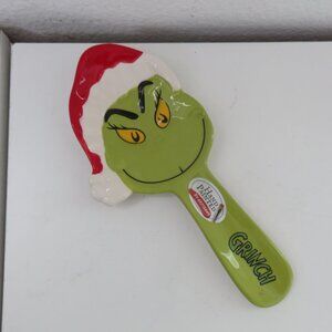 (#108) Dr. Seuss Grinch Ceramic Hand Painted Spoon Rest